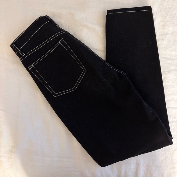 WeWoreWhat The Danielle Straight in Black with White Stiching - Picture 3 of 7